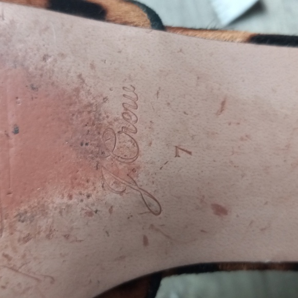 J. CREW Abbie slide sandals in leopard calf hair Women's Size 7 - Picture 11 of 13